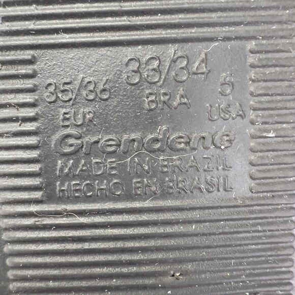 Ipanema Women's 5 / 35.5 Flip Flops Thong Sandal Black Gold Triangle Summer Shoe - Picture 11 of 17